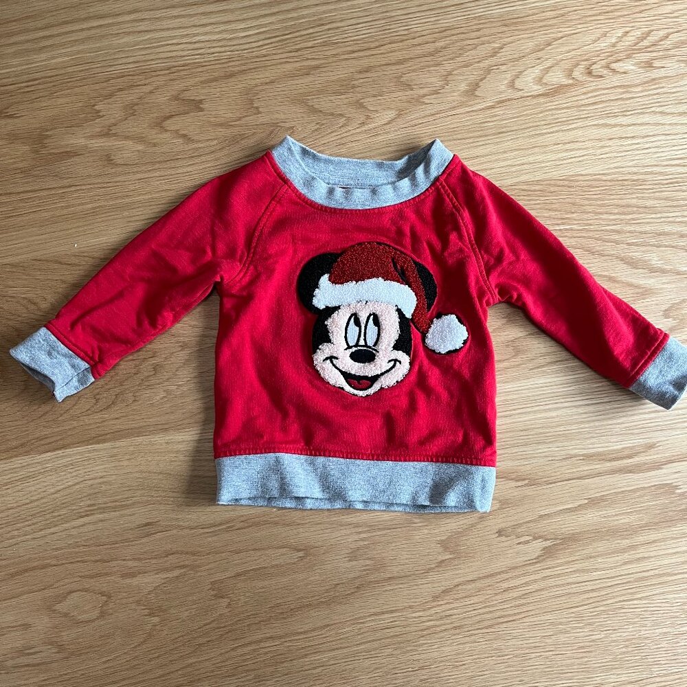 Monica and Andy Christmas Mickey Sweatshirt 6-9M